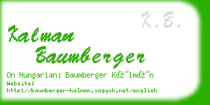 kalman baumberger business card